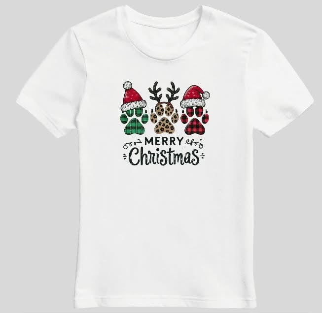 Merry Christmas Paws Tee