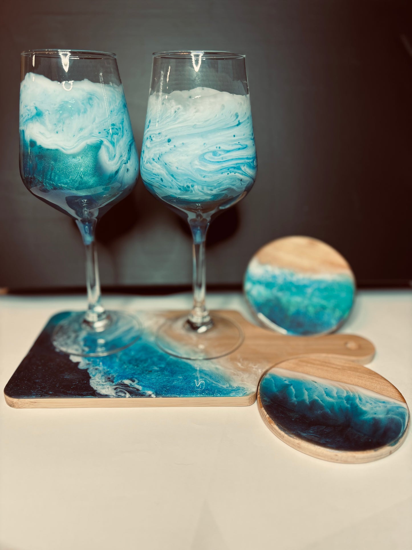 Ocean Resin Wine Glass