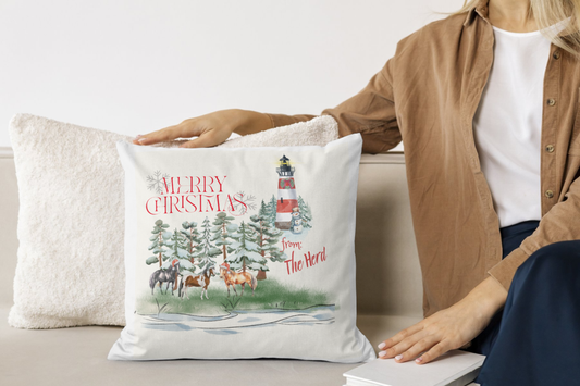 Merry Christmas From The Herd Decorative Pillow