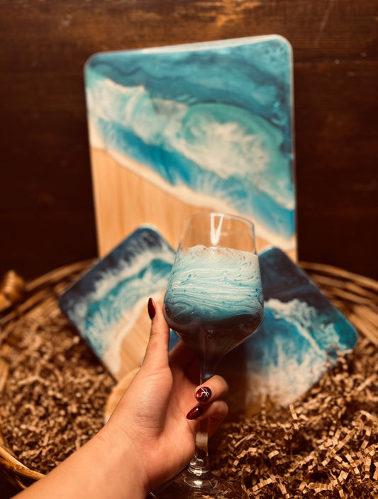Ocean Resin Wine Glass